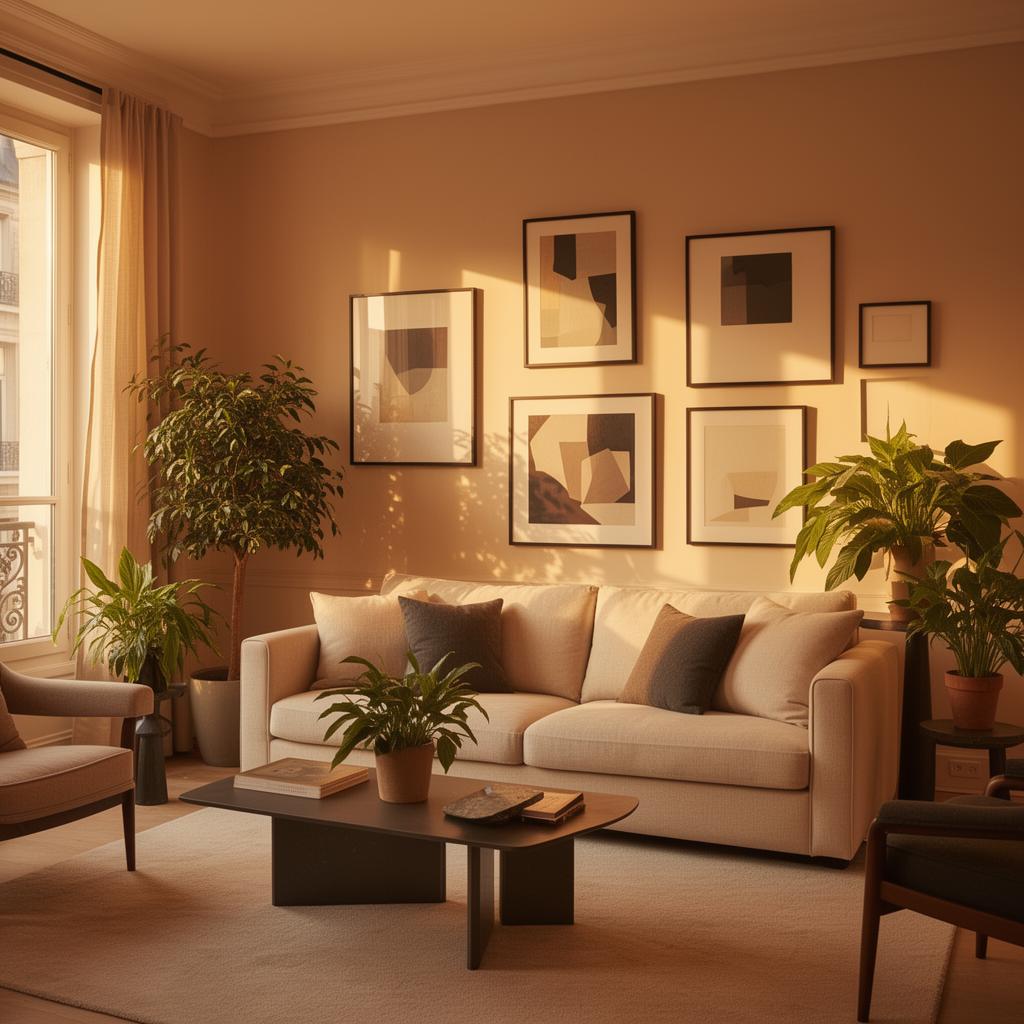 Intérieur chaleureux d'appartement